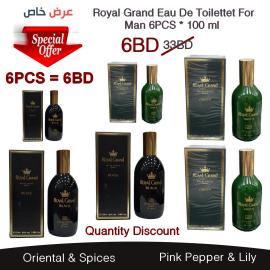 Royal Grand Eau De Toilettet For Man 6PCS * 100 ml
