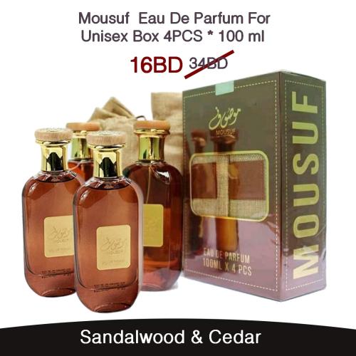 Mousuf  Eau De Parfum For Unisex Box 4PCS * 100 ml 