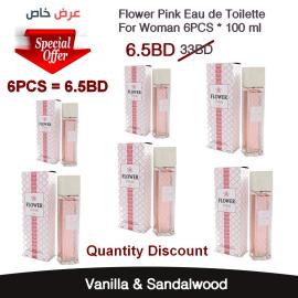 Flower Pink Eau de Toilette For Woman 6PCS * 100 ml