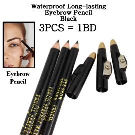 3PCS Waterproof Long-lasting Eyebrow Pencil Black