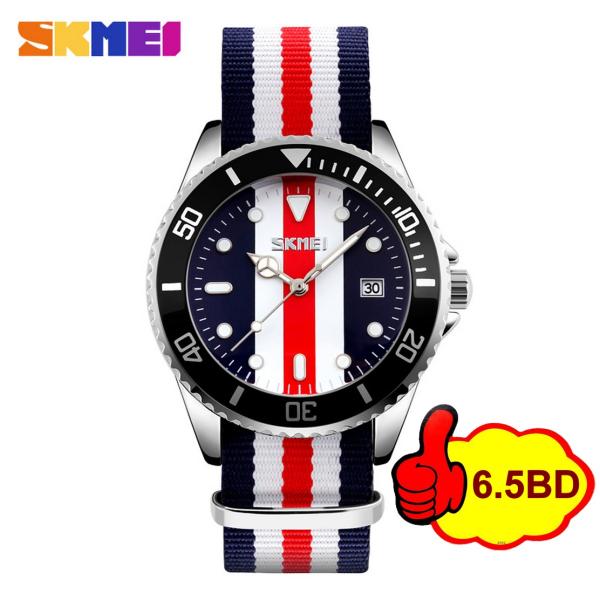 Skmei New Fashion Quartz Wristwatch Clock Casual Sports Watch Men Nylon Strap