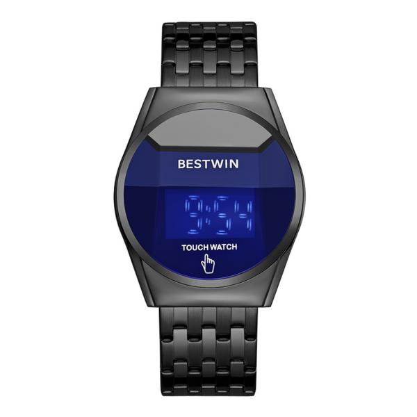 Bestwin LED touch screen round men's digital watch