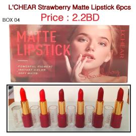 L'CHEAR Strawberry Matte Lipstick 6pcs