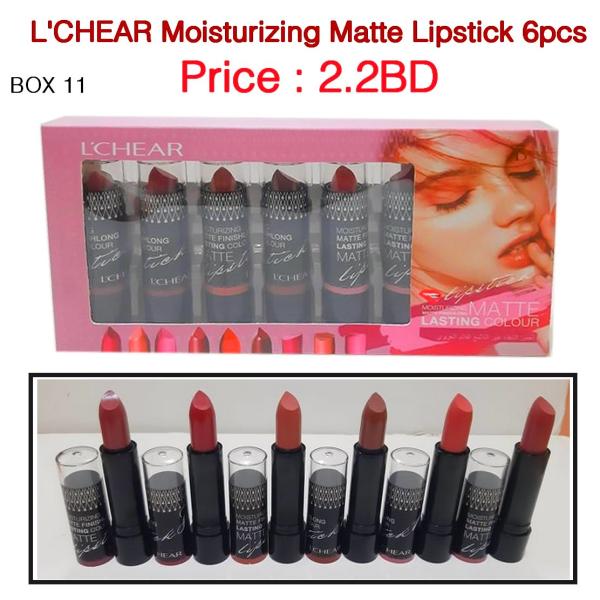 L'CHEAR Moisturizing Matte Lipstick 6pcs
