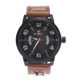 Bariho men's leather waterproof wrist watch