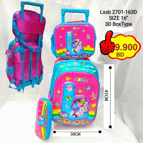 Box type trolley school bag hot sale