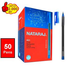 Nataraj 621 Series Fine Ball Pen Blue 0.7mm 50pcs