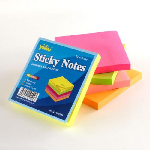 Yidoo notes 3 in x 3 Neon 5 Colours