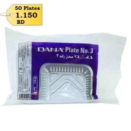 Dana Plastic Plate Medium Rectangle No 3 - 50pcs
