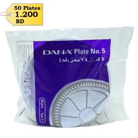 Dana Plastic Plate Medium Round No 5 - 50pcs