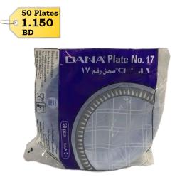 Dana Plastic Plate Medium Round No 17 - 50pcs