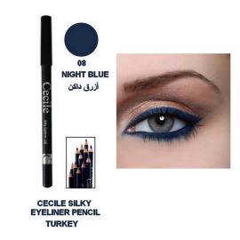 Cecile - Silky Eyeliner Pencil Night Blue No 08  