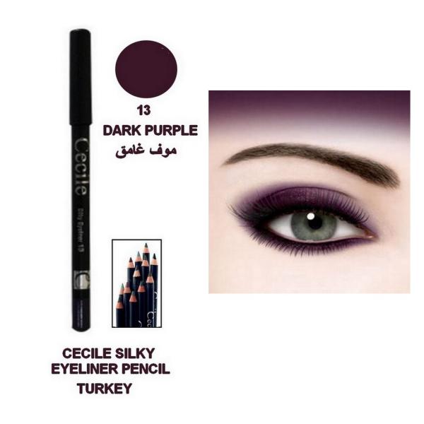 Cecile - Silky Eyeliner Pencil Dark Purple No 13