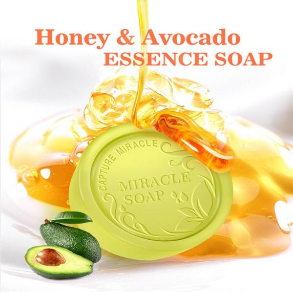 Honey Avocado Essence Handmade Soap Anti-Wrinkles Moisturizing Cleansing 100g