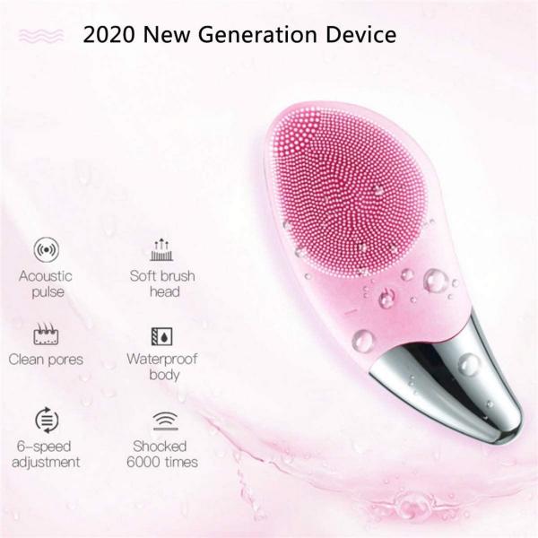 Facial Cleansing Brush,Waterproof Silicone Face Brush