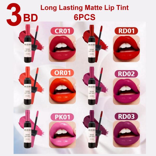 Long Lasting Matte Lip Tint 6PCS