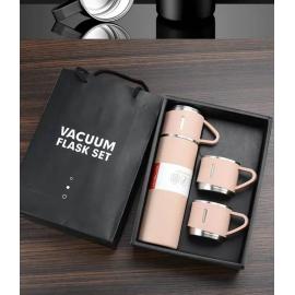 Thermos Travel Mug Water Bottle 500ml For Business Trip Gift Box Set - PINK