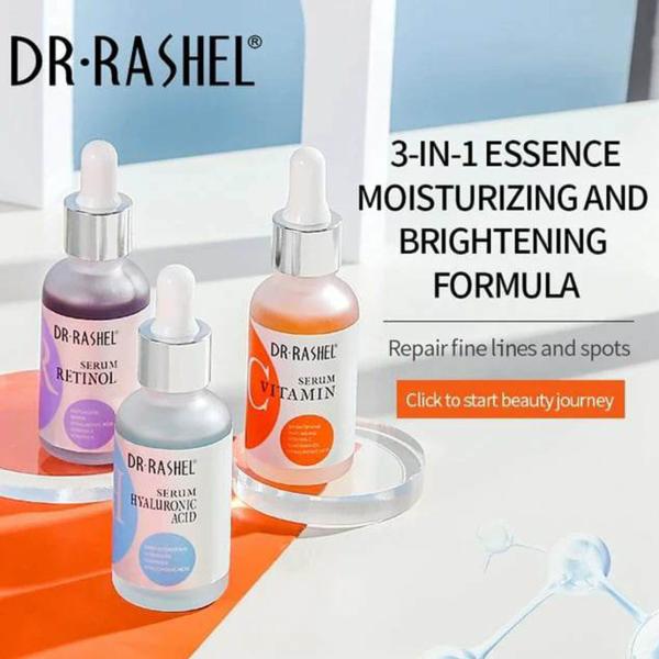 DR RASHEL Serums - Vitamin C + Hyaluronic & Retinol - 30ml . 3pcs