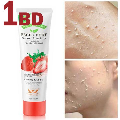 Pretty Natural Strawberry Face & Body Cleansing Scrub Gel, 100ml