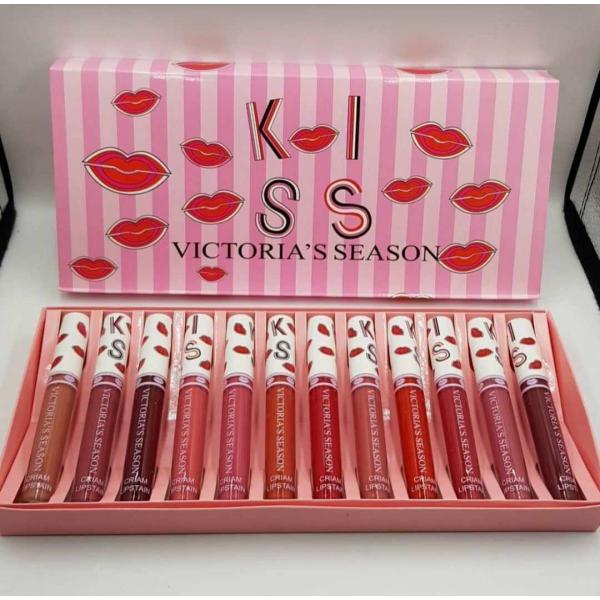 Victoria s Season KISS Matte Lipgloss Set 12pcs