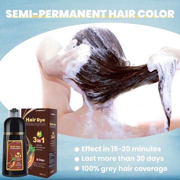 MEIDU Hair Dye Shampoo 500ml - Dark Brown