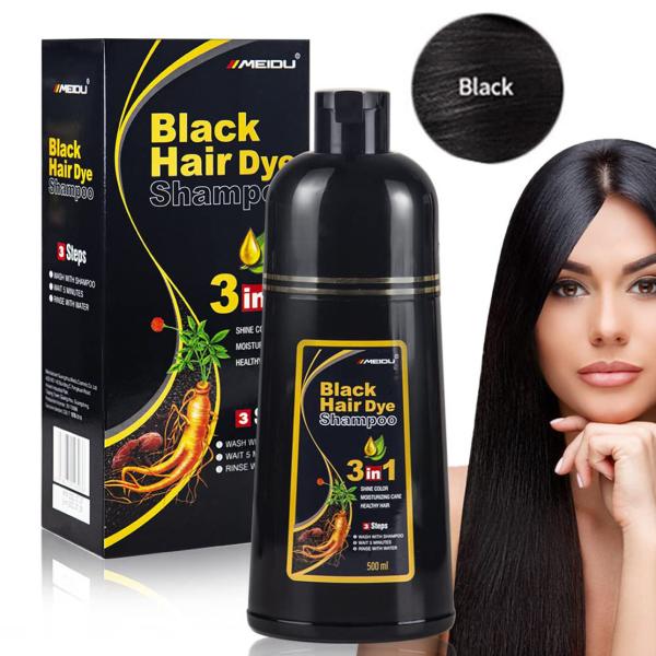 MEIDU Hair Dye Shampoo 500ml - Black