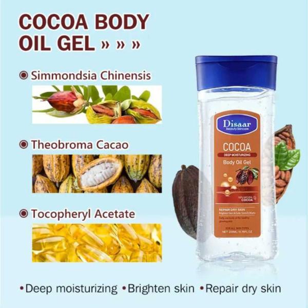 Disaar Body Oil Gel 200ml - Cocoa