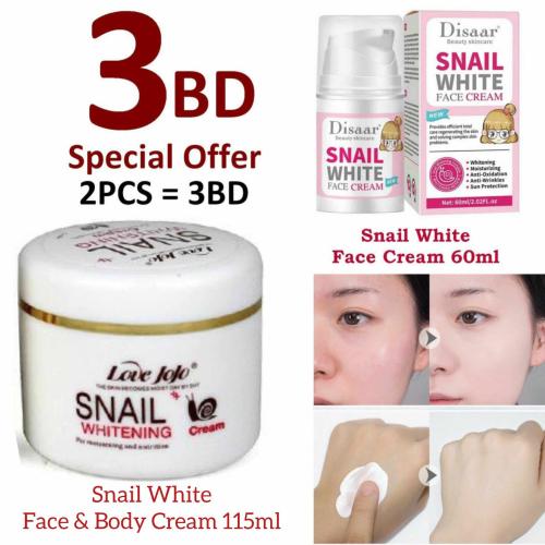 Snail White Face & Body Cream 115ml + Face Cream 60ml