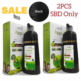 Nice Fresh's Apple Essence Hair Dye Shampoo 2PCS  500ml - Black