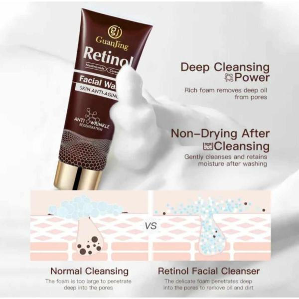 Guanjing Anti-Aging Facial Cleanser with Retinol and Niacinamide 100g