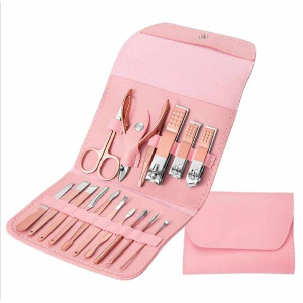Manicure Set 16 In 1 Full Function Pink