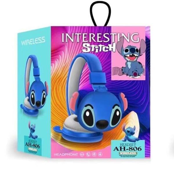 Disney Stitch Headphones Wireless Bluetooth headset for Kids Blue
