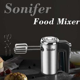 Sonifer Stainless Steel Hand Mixer with Speeds and Brushes