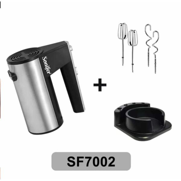 Sonifer Stainless Steel Hand Mixer with Speeds and Brushes